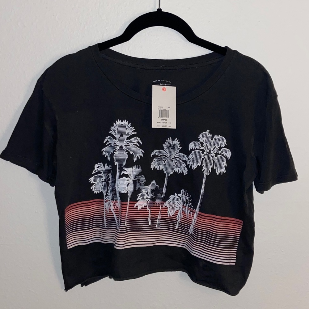 Billabong palm tree tshirt oversized cropped